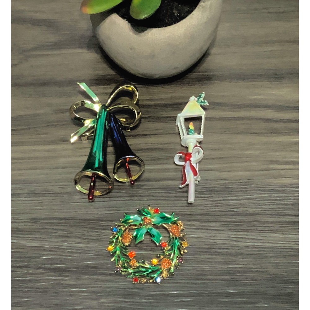 Bundle of 3 Christmas Brooches Pins